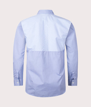 Multi Check Shirt in Blue by Commes Des Garcons Shirt. EQVVS Back Angle Shot.