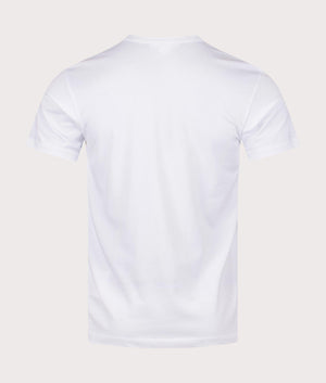 CDG Elizabeth Taylor T-Shirt in White. Back angle shot at EQVVS.