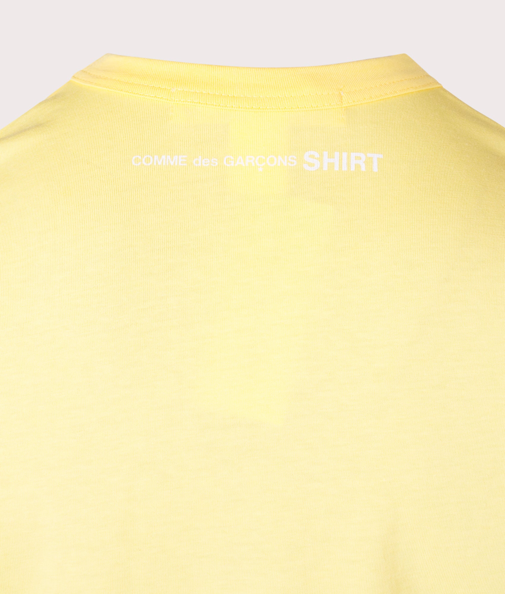 Comme des Garçons Crew Neck T-Shirt in Yellow at EQVVS Menswear Detail Back Shot