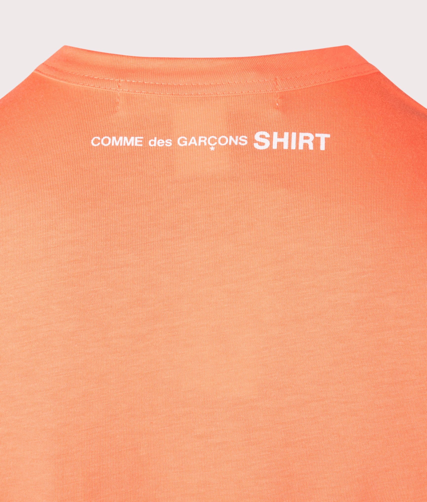 Comme des Garçons Crew Neck T-Shirt in Orange at EQVVS Menswear Detail Back Shot