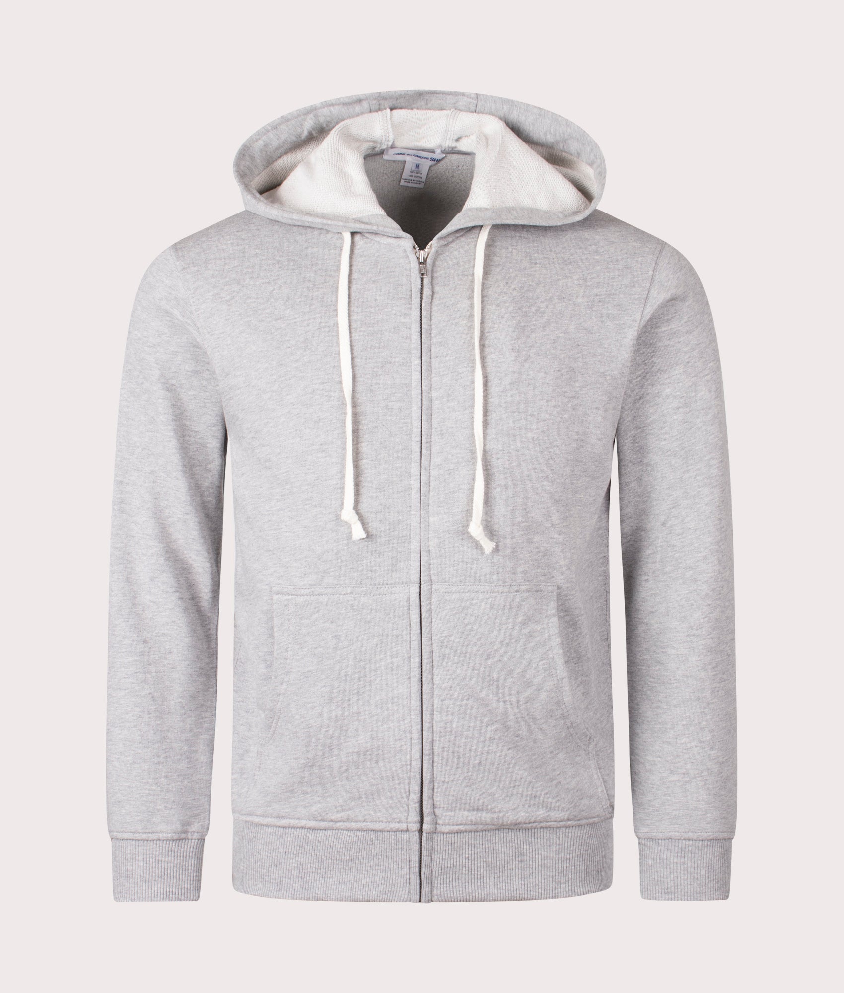 Comme des Garçons Graphic Print Zip Hoodie Grey | EQVVS Menswear Comme des Garçons Graphic Print Zip Hoodie Grey | EQVVS Menswear