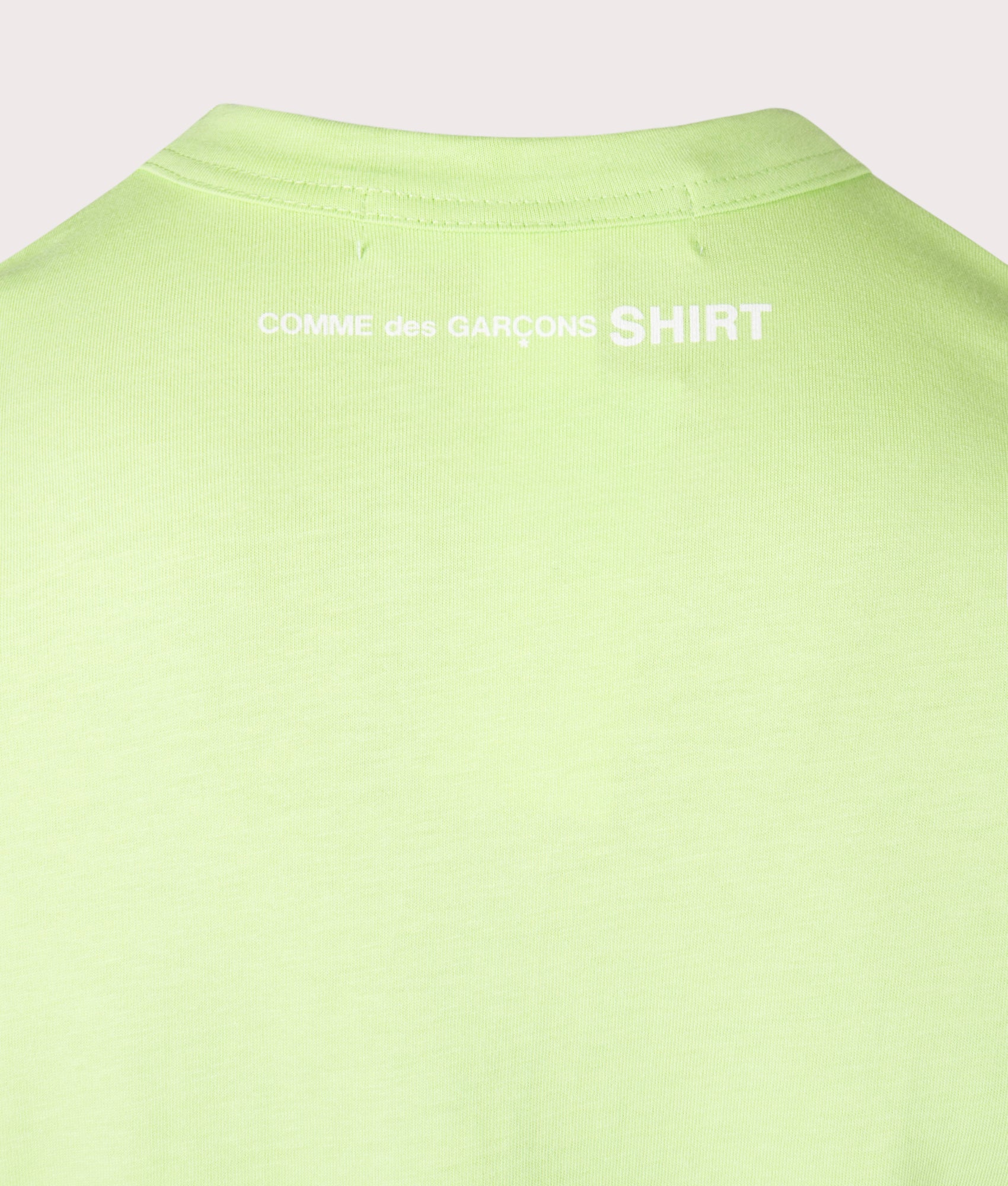 Comme des Garçons Crew Neck T-Shirt in Green at EQVVS Menswear Back Logo Shot