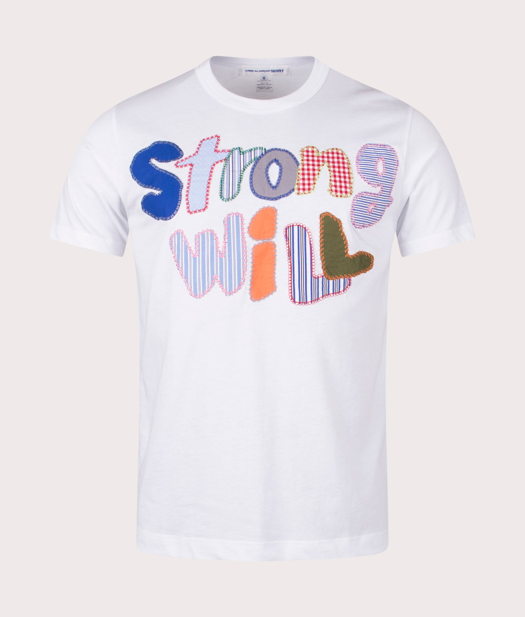 Comme des Garçons Strong Will T-Shirt in White at EQVVS Menswear Front Shot