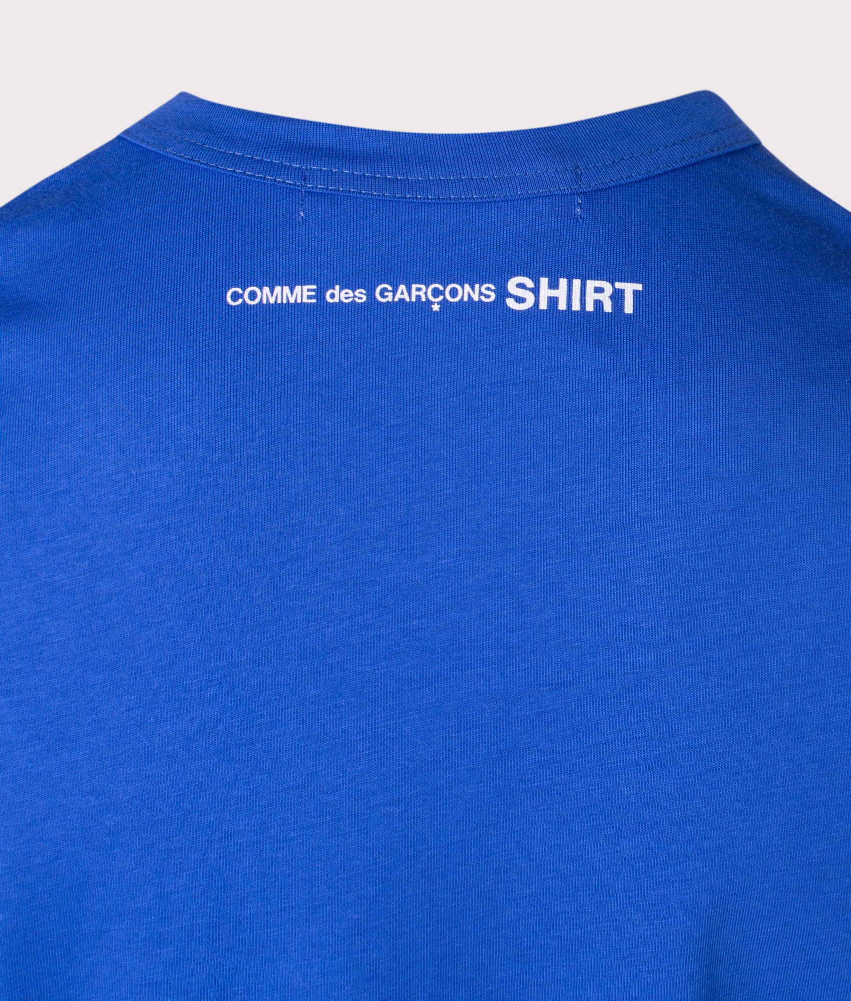 Comme des Garçons Crew Neck T-Shirt in Blue at EQVVS Menswear Back Detail Shot