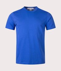 Ribbed Crew Neck T-Shirt: Blue 