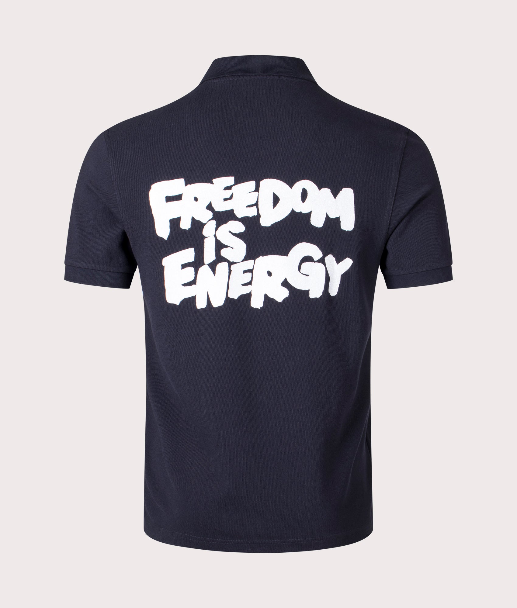 COMME des GARÇONS x Fred Perry Freedom Polo Shirt in Navy at EQVVS Menswear Back Shot