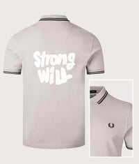 COMME des GARÇONS x Fred Perry Strong Will Polo Shirt: Limestone 