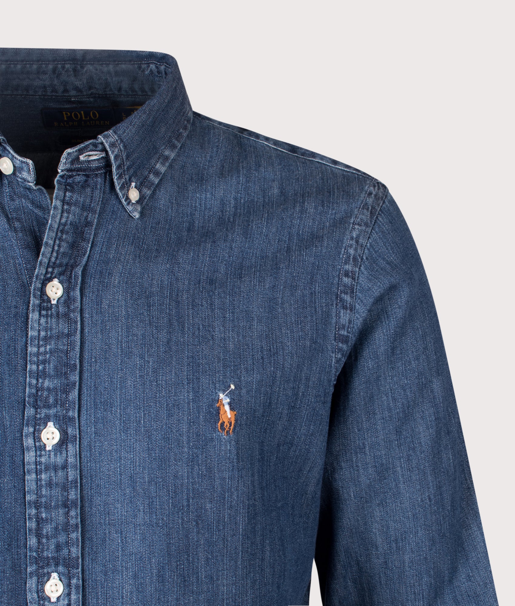 Slim-Fit-Oxford-Shirt-Denim-POLO-Ralph-Lauren-EQVVS-Front-detail=shot
