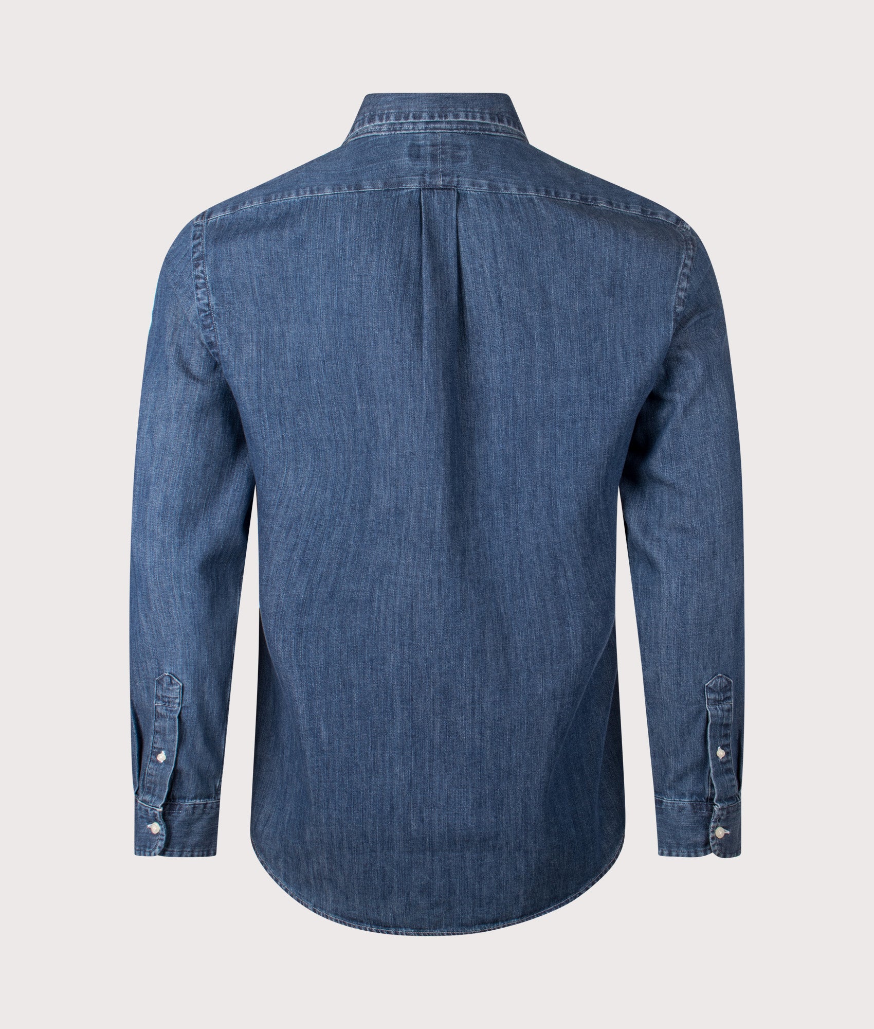 Slim-Fit-Oxford-Shirt-Denim-POLO-Ralph-Lauren-EQVVS-Back-shot