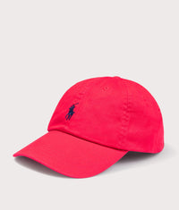 Cotton Chino Baseball Cap: 002 Red/Blue 