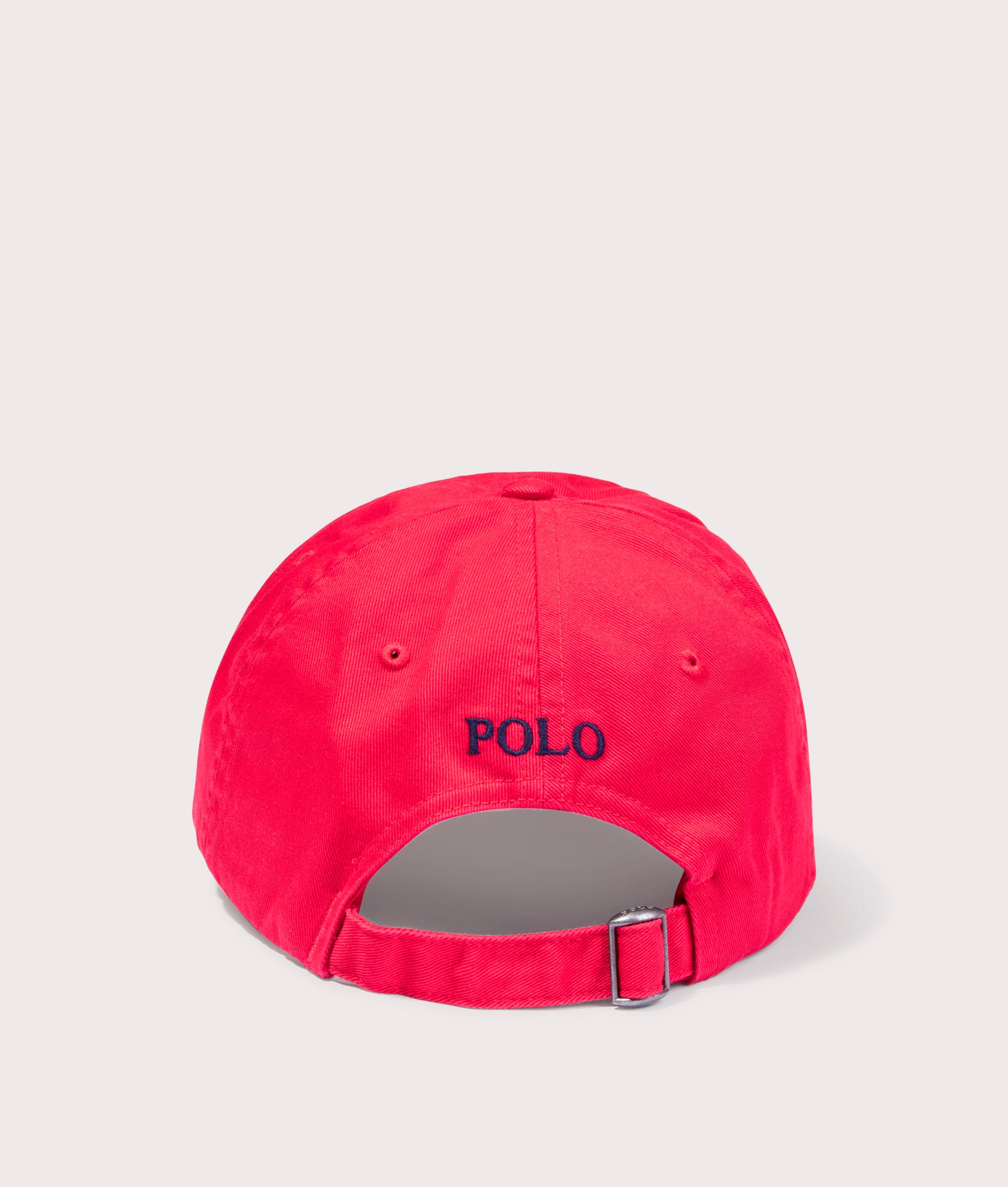 Polo Ralph Lauren Cotton Chino Baseball Cap in Red and Blue at EQVVS Menswear. Back shot.