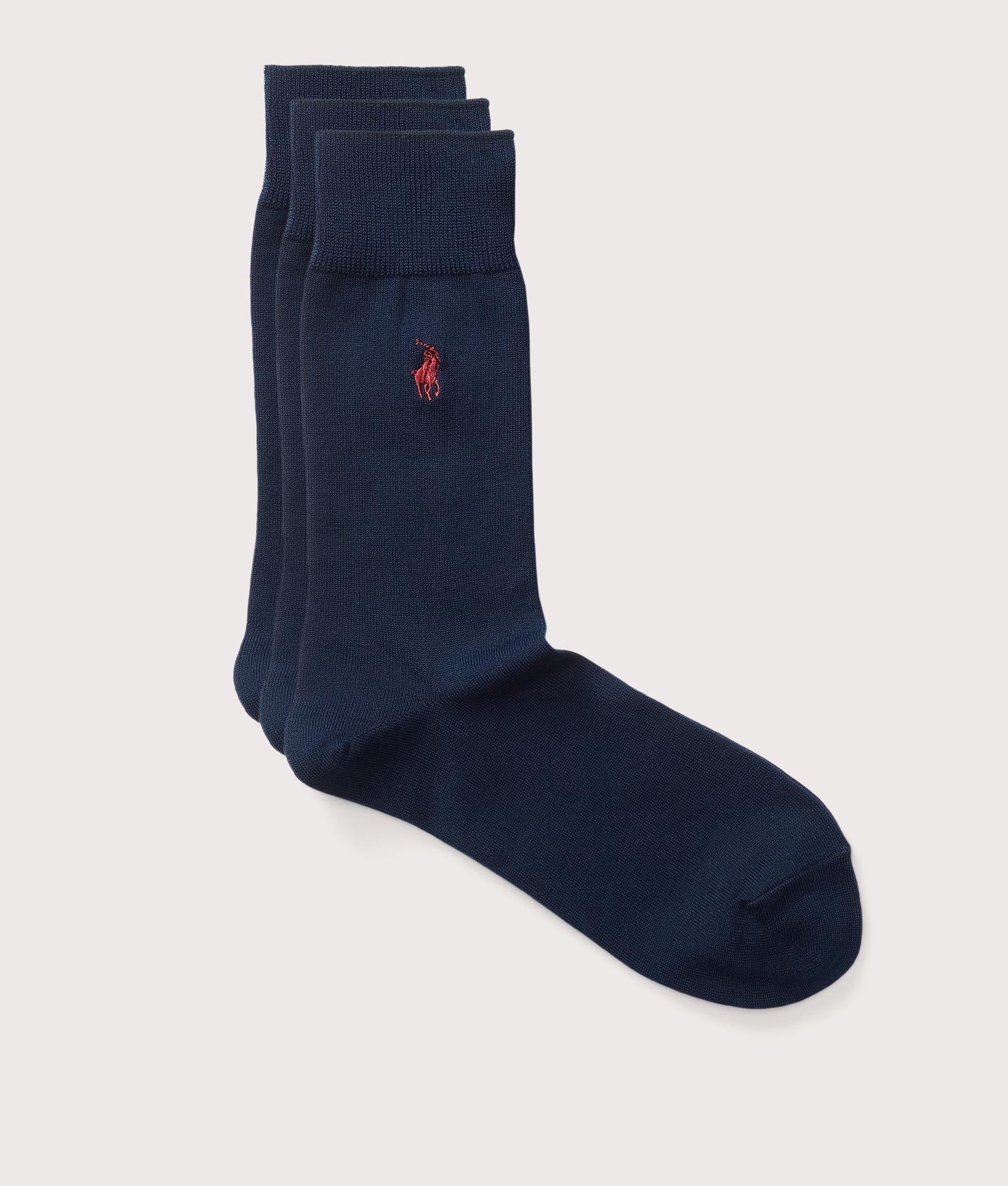 3 Pack Trouser Socks. Shot by EQVVS. Front shot.