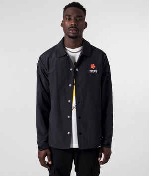 Relaxed Fit Lightweight Boke Flower Coach Jacket Black
