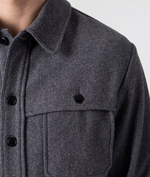 Relaxed-Fit-Smart-Wool-Overshirt Stone-Grey-KENZO-EQVVS