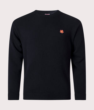 Relaxed-Fit-Boke-Flower-Crest-Woollen-Jumper-Black-KENZO-EQVVS