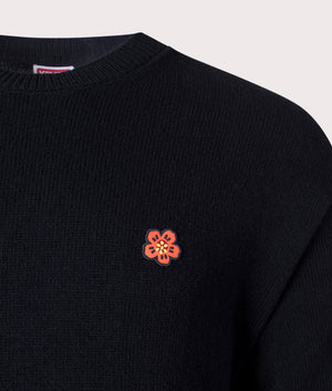 Relaxed-Fit-Boke-Flower-Crest-Woollen-Jumper-Black-KENZO-EQVVS