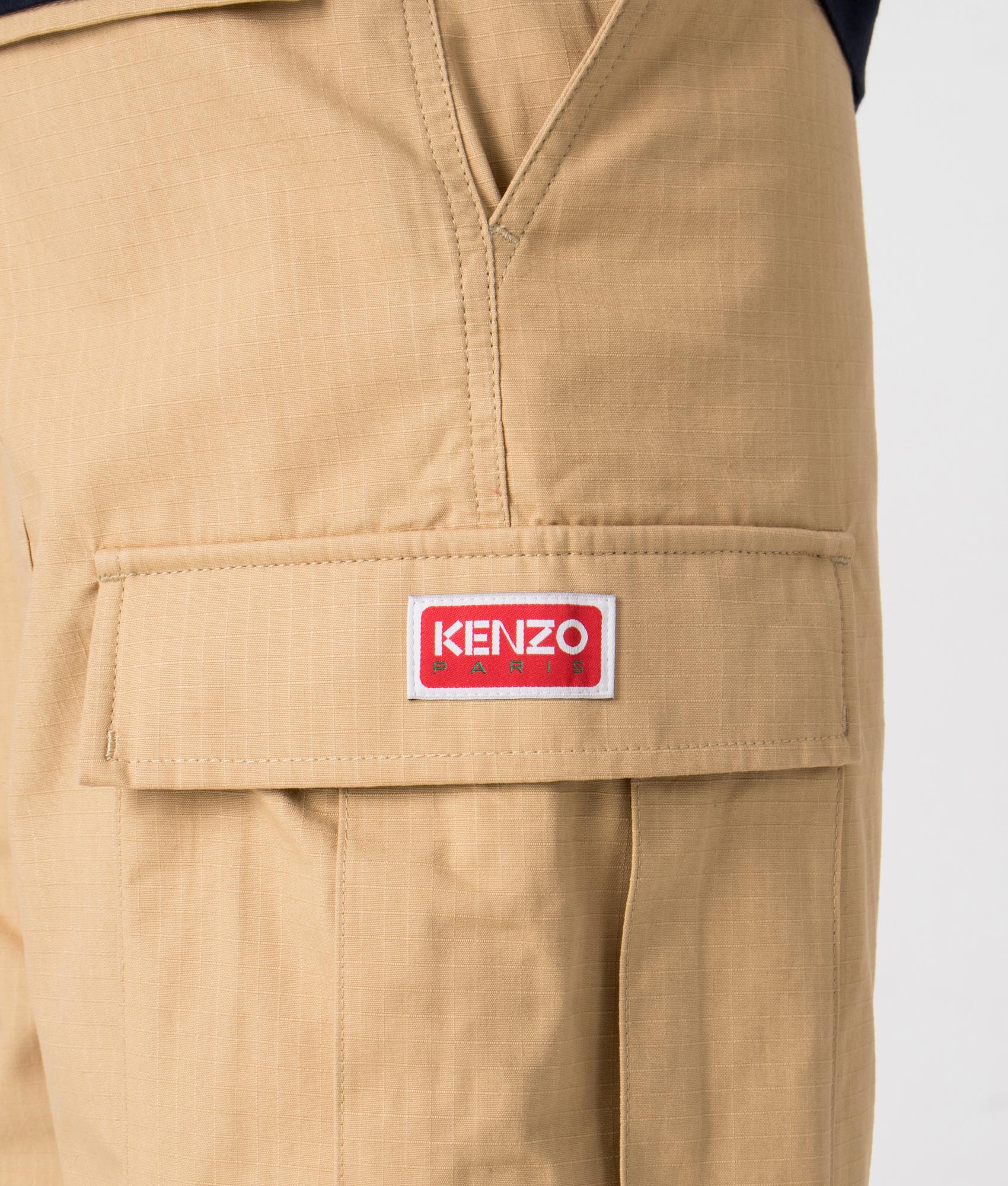 Kenzo Bermuda Short in 12 camel detail shot at EQVVS