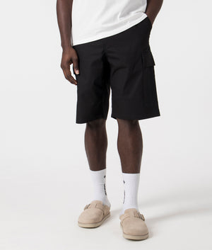 KENZO Bermuda Short in 99 black front shot at EQVVS