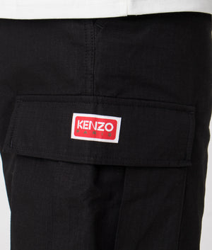 KENZO Bermuda Short in 99 black detail shot at EQVVS