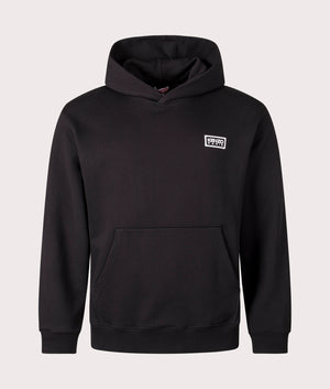 Kenzo Paris Embroidered Hoodie in Black front shot at EQVVS