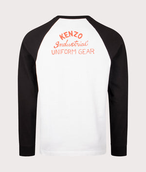 Long Sleeve T-Shirt in Black & White by Kenzo. EQVVS Back Angle Shot.