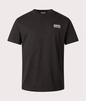 Kenzo Classic Two-Tone Embroidered T-Shirt in 99J black front shot at EQVVS