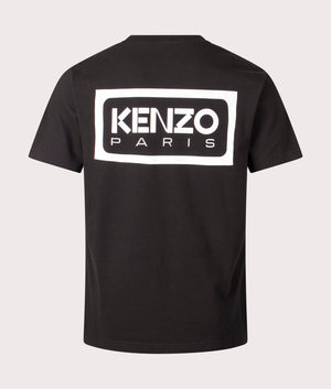 Kenzo Classic Two-Tone Embroidered T-Shirt in 99J black Back shot at EQVVS
