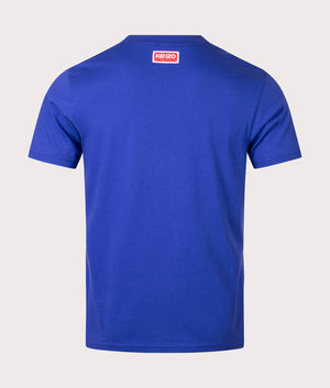 Kenzo Slim Fit Tiger Varsity T-Shirt in 75 deep sea blue back shot at EQVVS