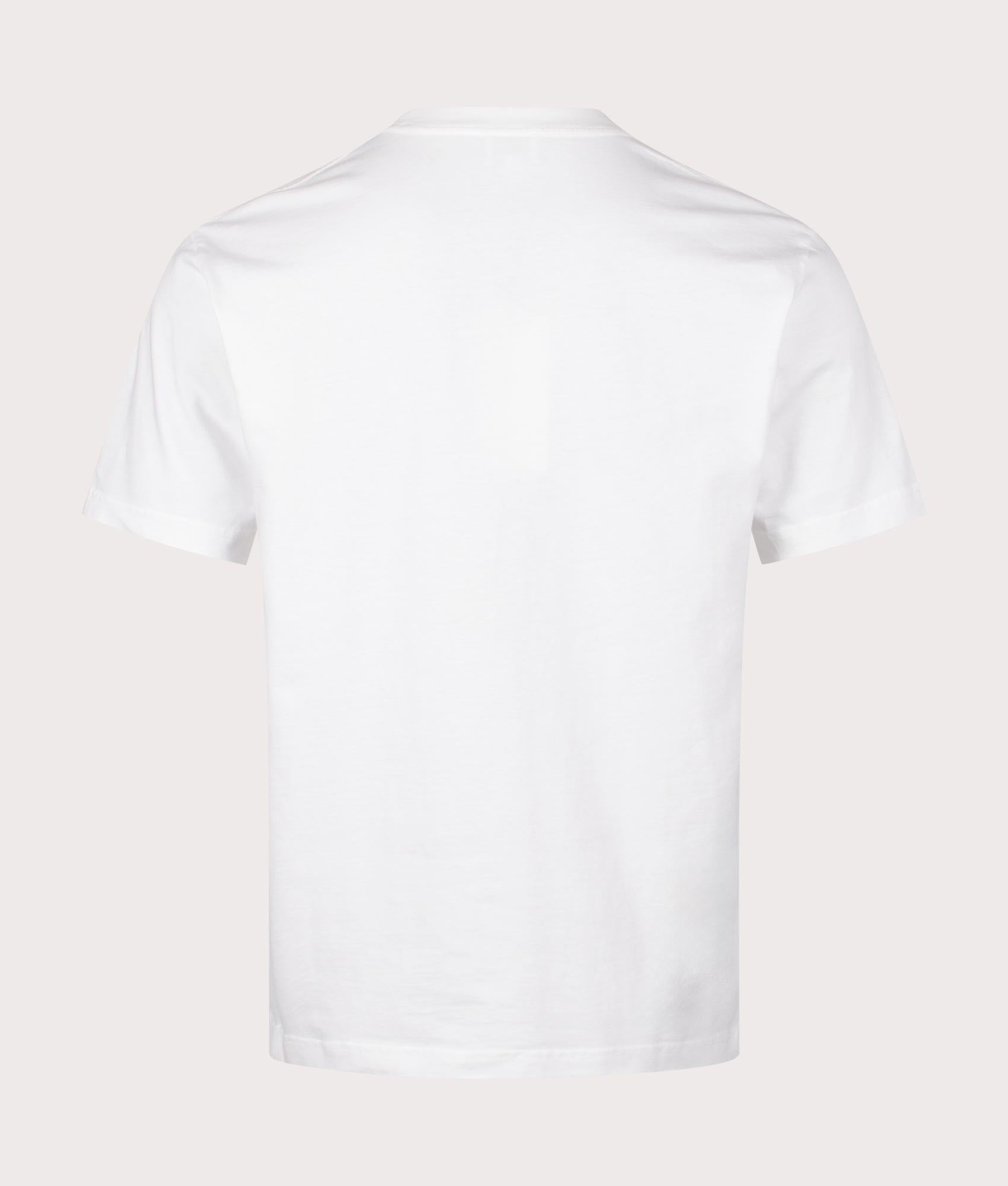 Kenzo Drawn Varsity Embroidered T-shirt  in 02 off white back shot at EQVVS