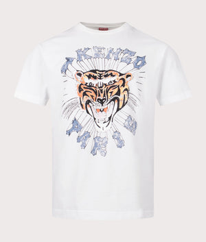 Kenzo Oversized Drawn Varsity T-Shirt in 02 off white front shot at EQVVS