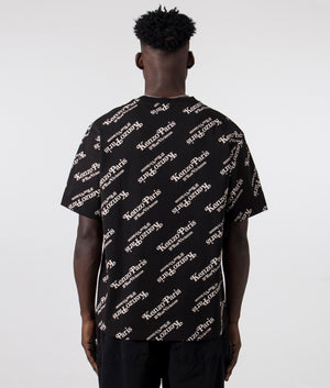 KENZO by Verdy Oversized T-Shirt in Black with White Branding, 100% Cotton Back Shot at EQVVS
