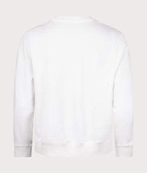 Discover the KENZO by Verdy Classic Sweatshirt in Off White with Large Blue Logo on the Chest, 100% Cotton Back Shot at EQVVS