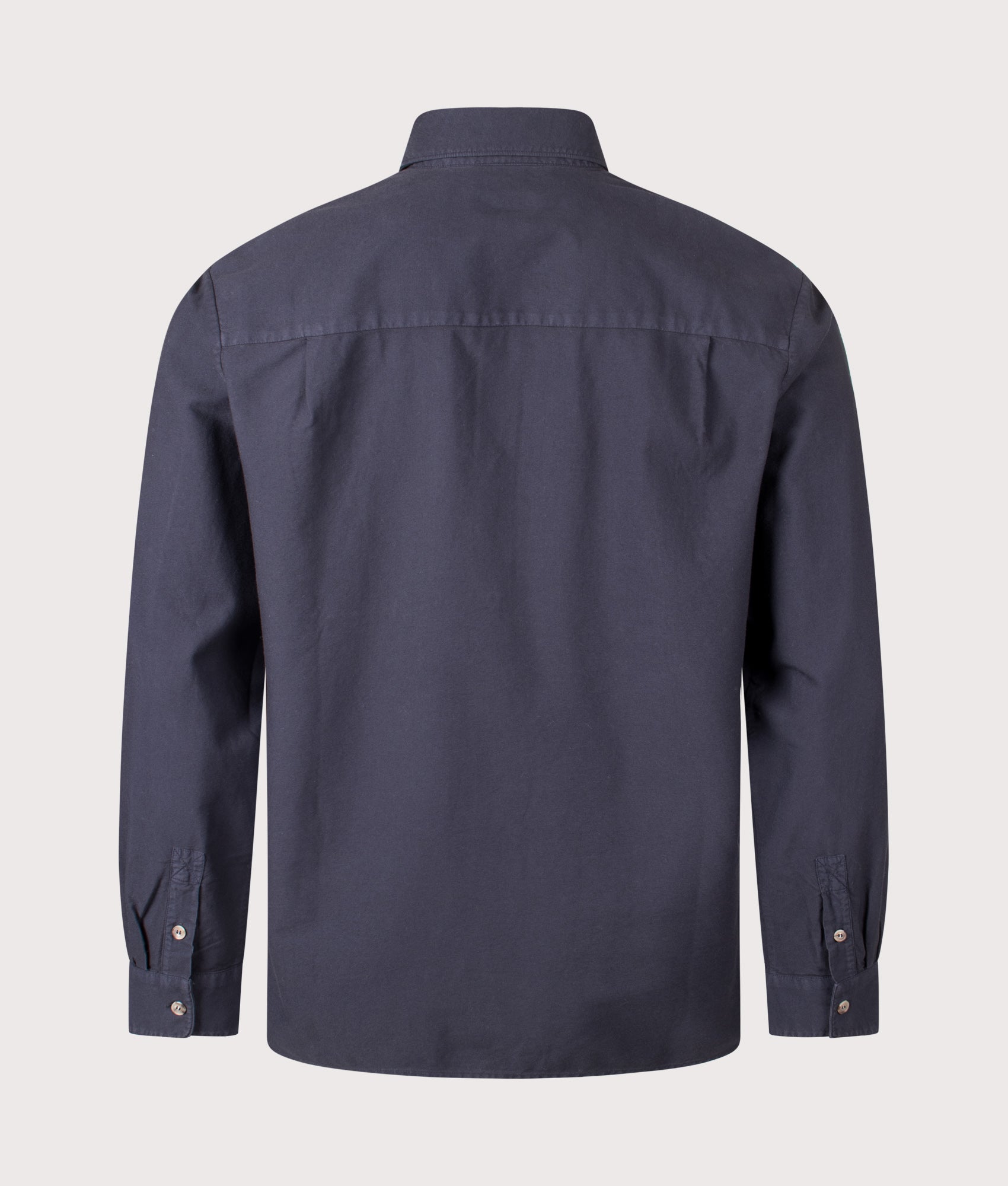 Relaxed Fit Mateo Logo Shirt in Dark Navy |100% Cotton | A.P.C. | EQVVS | Back shot 