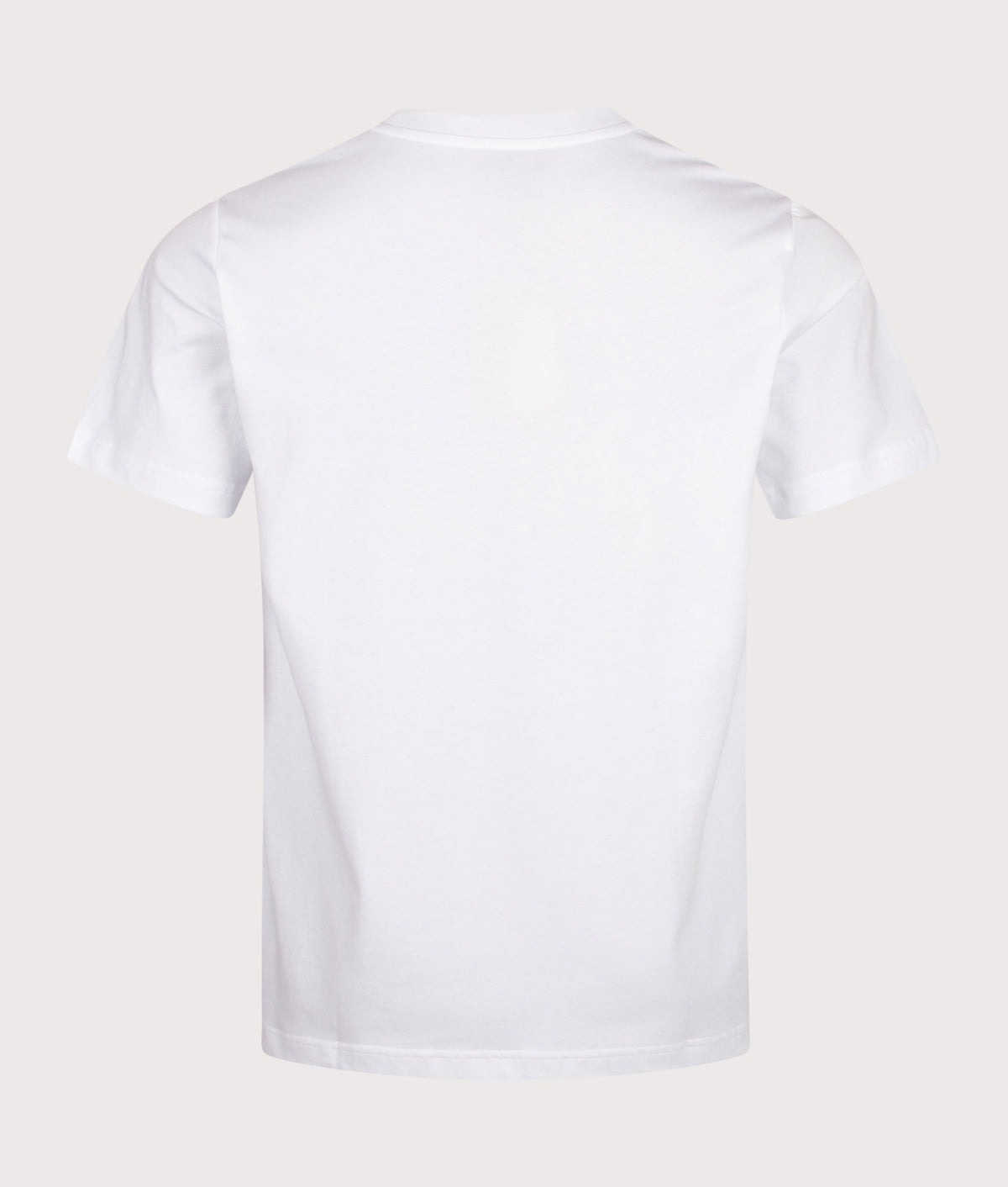 A.P.C. Regular Fit Grand VPC Logo GOTS T-Shirt in White and Dark Navy at EQVVS Menswear. Back shot.