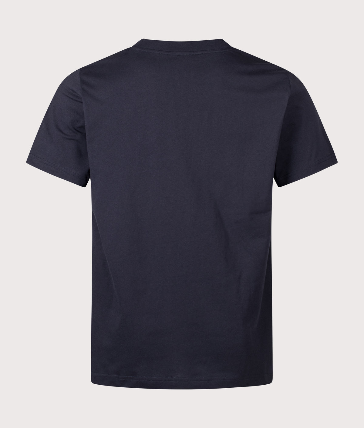 A.P.C Regular Fit Grand VPC Logo GOTS T-Shirt in Dark Navy and Ecru at EQVVS Menswear. Back shot.
