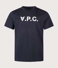 Regular Fit Grand VPC Logo GOTS T-Shirt: TIQ Dark Navy/Ecru 