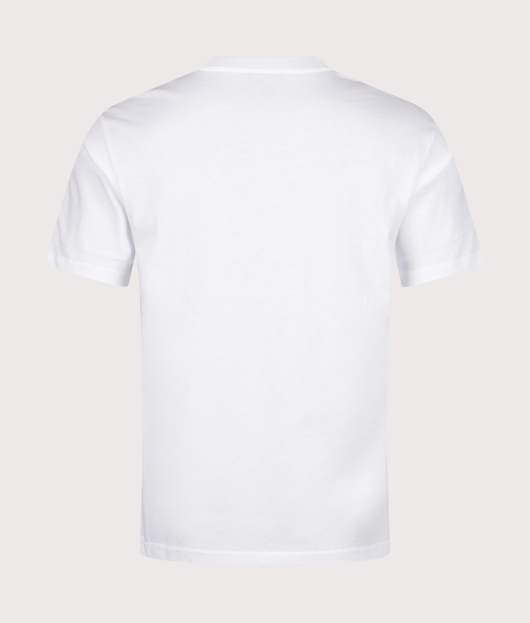 A.P.C, Relaxed Fit Micro Logo GOTS T-Shirt, white/ black, Eqvvs Menswear, back shot angle
