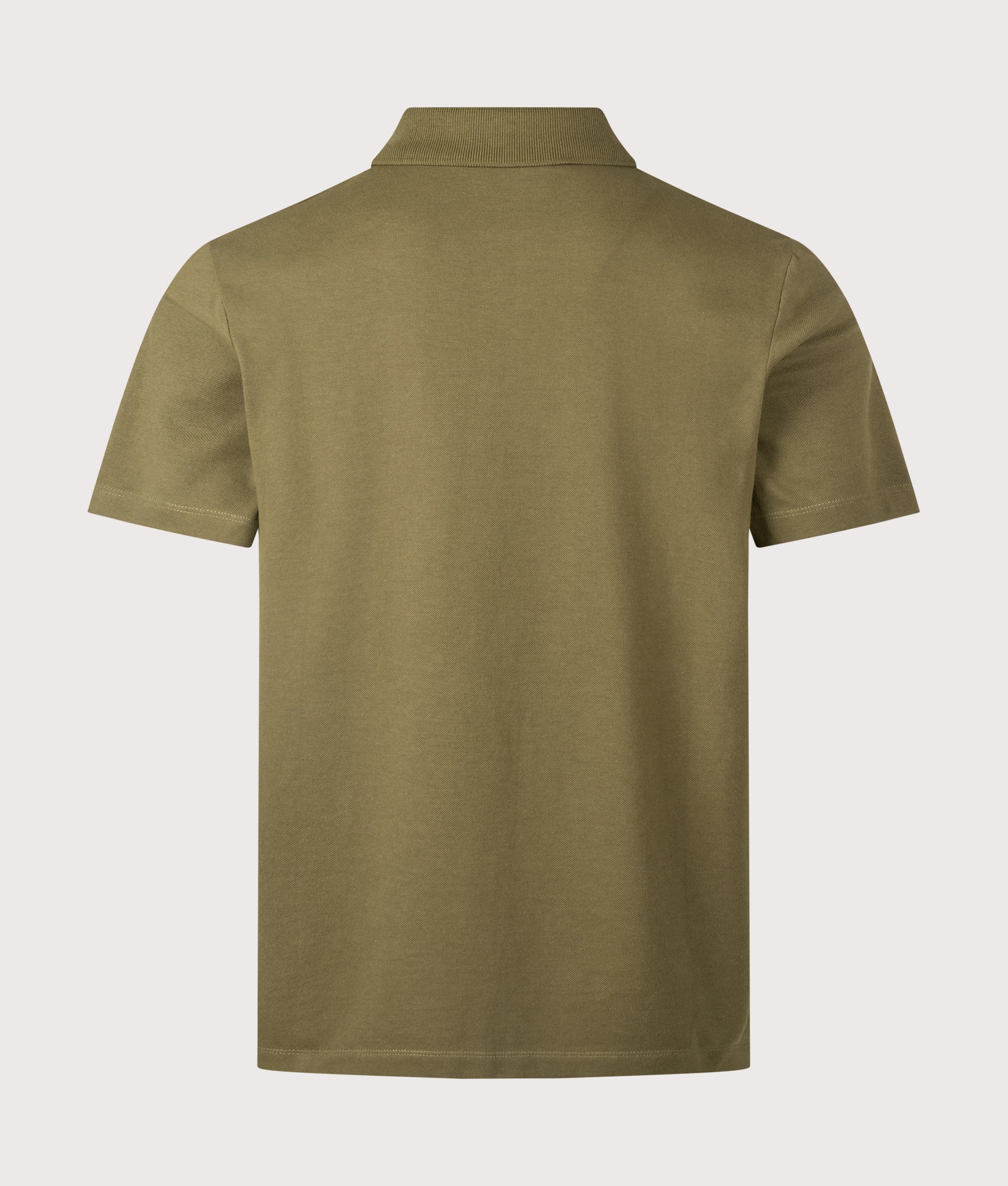 Relaxed Fit Standard Polo Shirt in Military Khaki/Black | 100% Cotton | A.P.C. | EQVVS | Back shot 