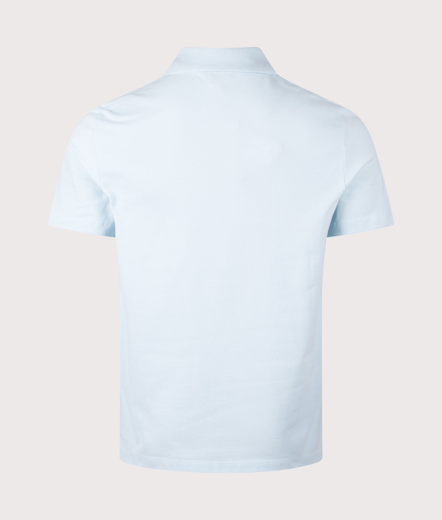 A.P.C. Relaxed Fit Standard Polo Shirt in Sky Blue at EQVVS Menswear. Back shot.