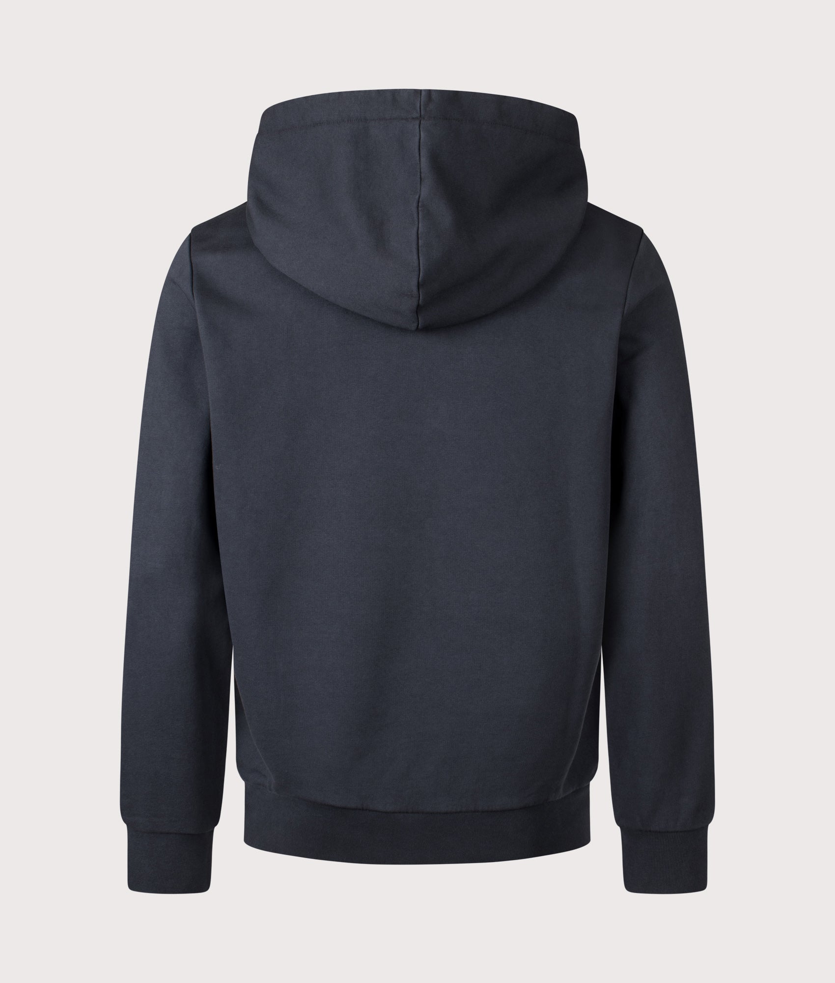 A.P.C. Standard Grand VPC Hoodie in  Black and silver at EQVVS Menswear. Back shot.