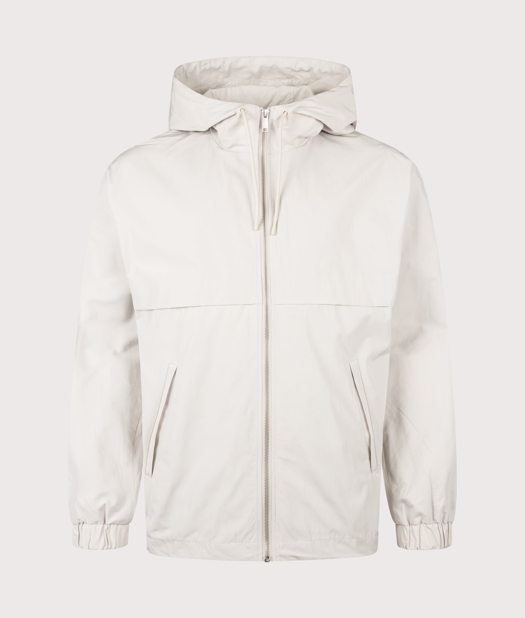 A.P.C. Windbreaker in Chalk at EQVVS Menswear. Front shot.