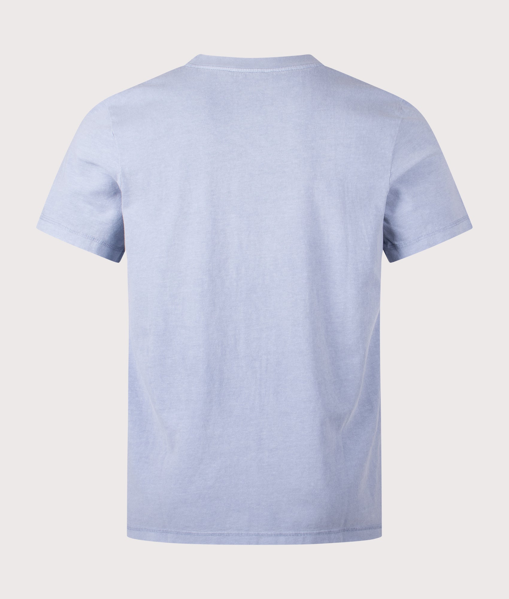 A.P.C. Address T-Shirt in Light Blue at EQVVS Menswear. Back shot.