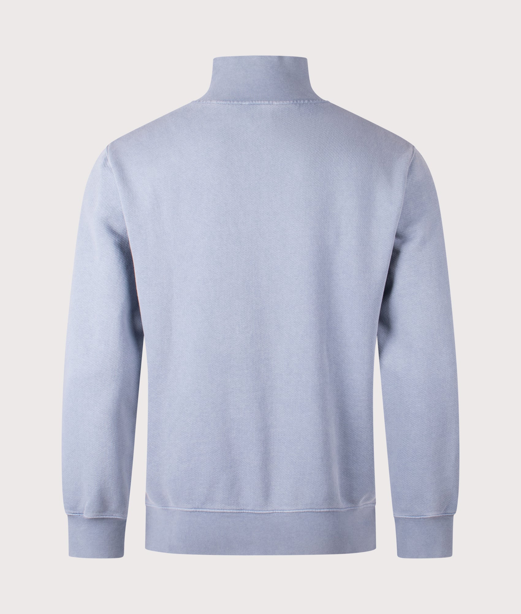 A.P.C. Relaxed Fit Camionneur Sweatshirt in Light Blue at EQVVS Menswear. Back shot.