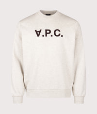 Relaxed Fit Grand VPC Logo GOTS Sweatshirt: APC Ecru Heather/Brown 