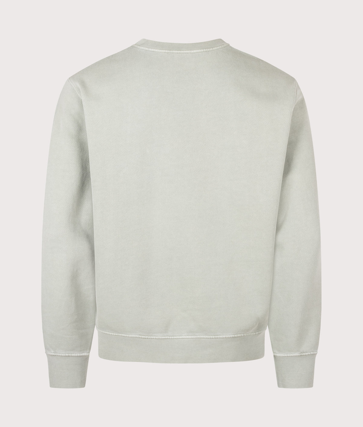 A.P.C. Loose Fit Fernando GOTS Sweatshirt in Grey Green at EQVVS Menswear. Back shot.