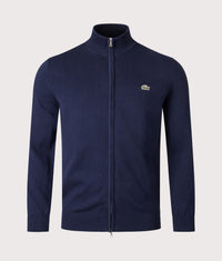 Cotton Zip Through Sweatshirt: 166 Navy Blue 