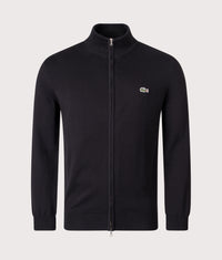 Cotton Zip Through Sweatshirt: 031 Black 