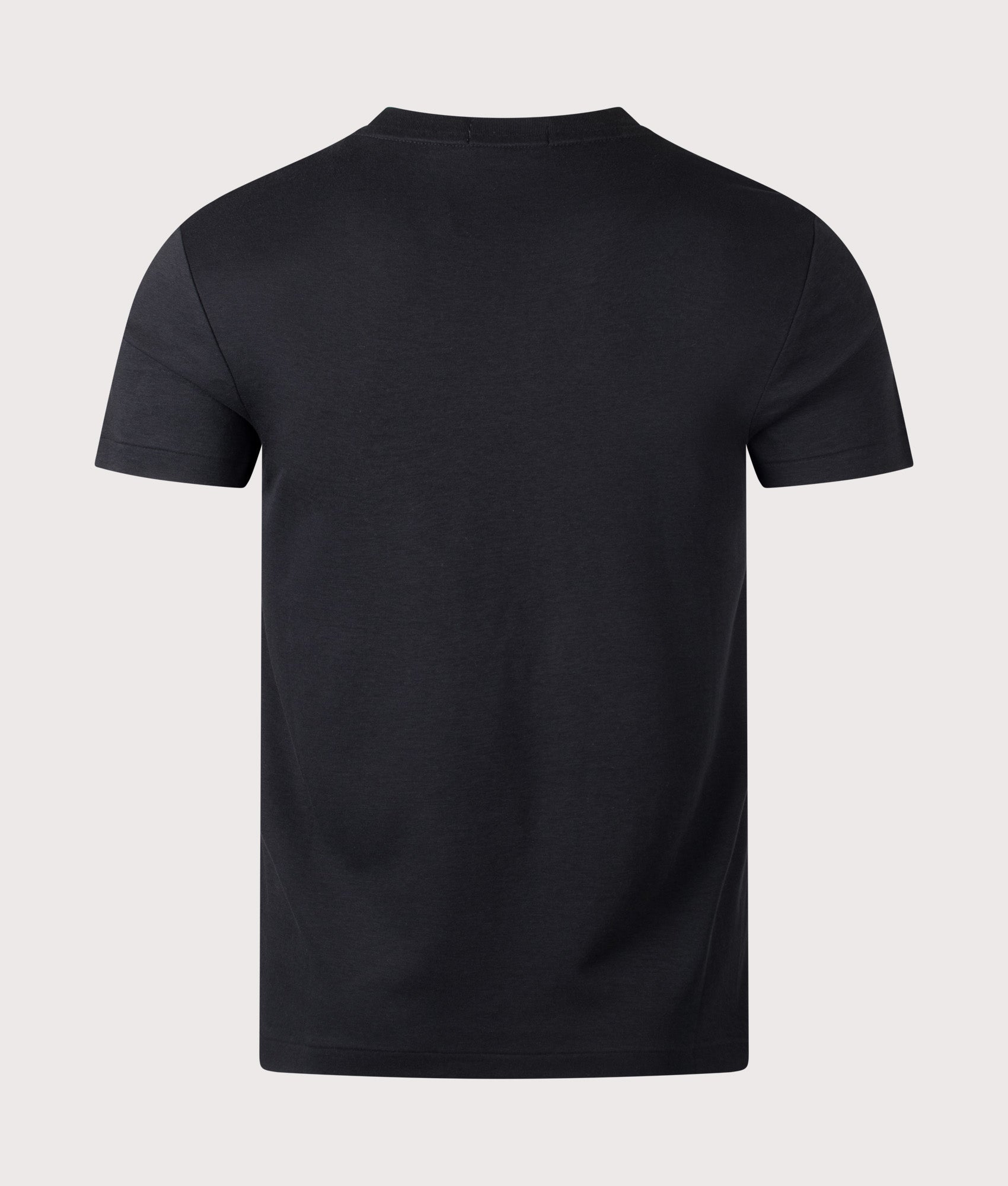 Polo Ralph Lauren Custom Slim Fit Pima T-Shirt in Polo Black at EQVVS Menswear. Back shot.