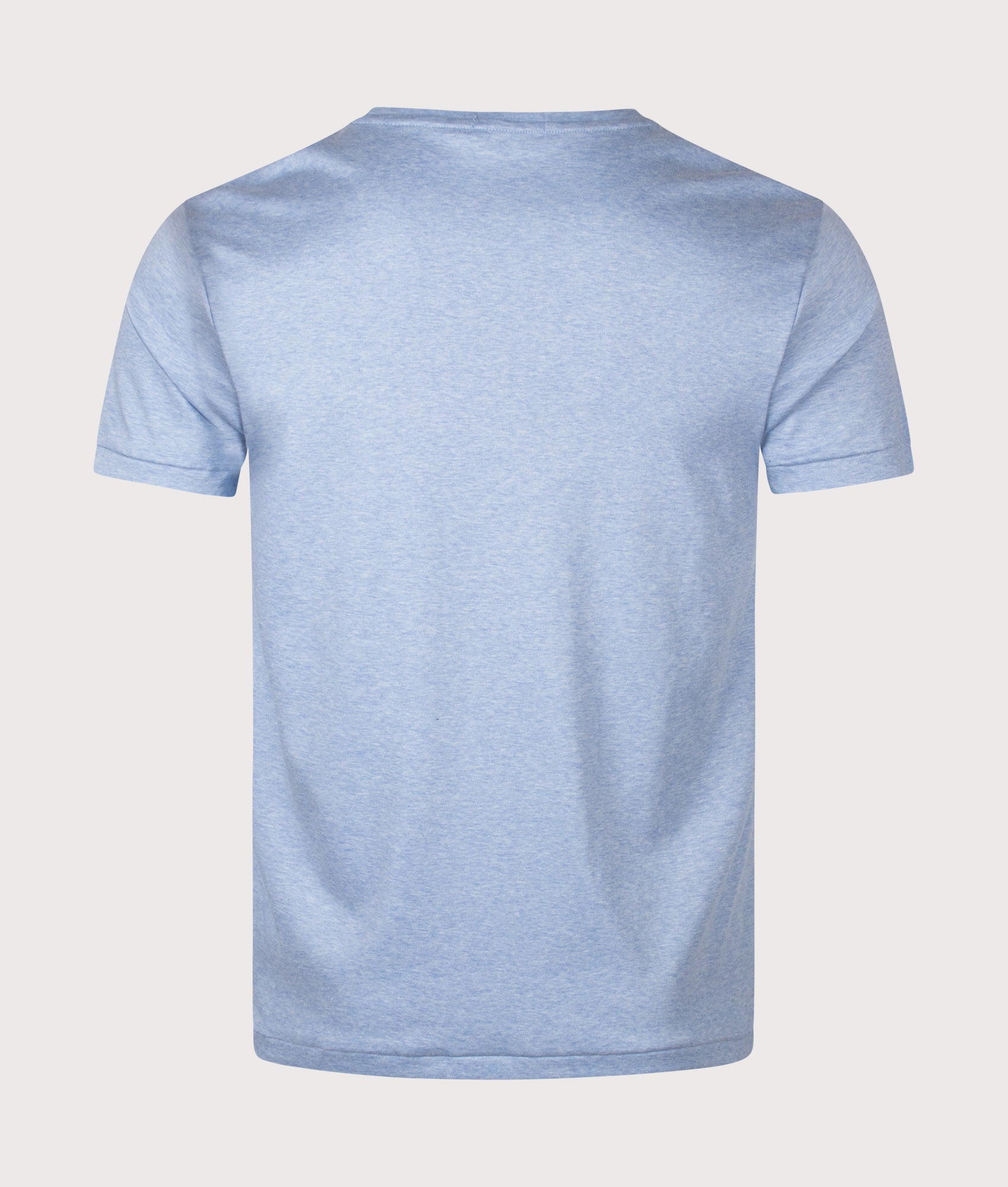 Polo Ralph Lauren Custom Slim Fit Pima T-Shirt in Jamaica Heather at EQVVS Menswear. Back shot.