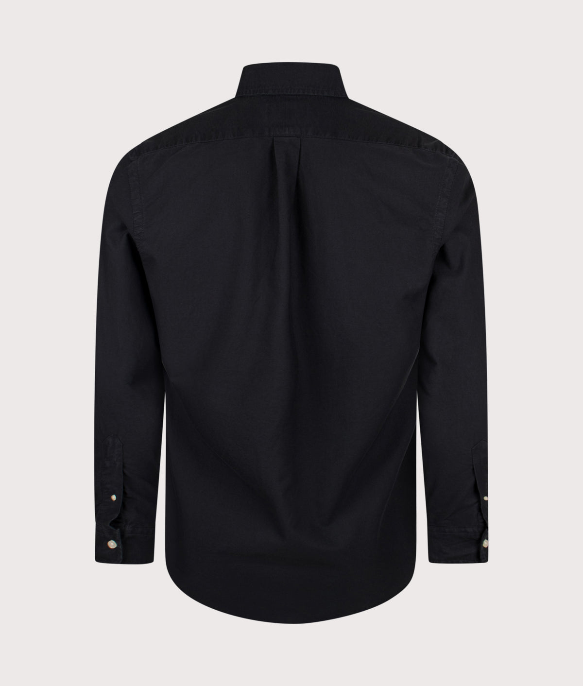 Polo Ralph Lauren Custom Fit Oxford Shirt in Polo Black at EQVVS Menswear. Back shot.
